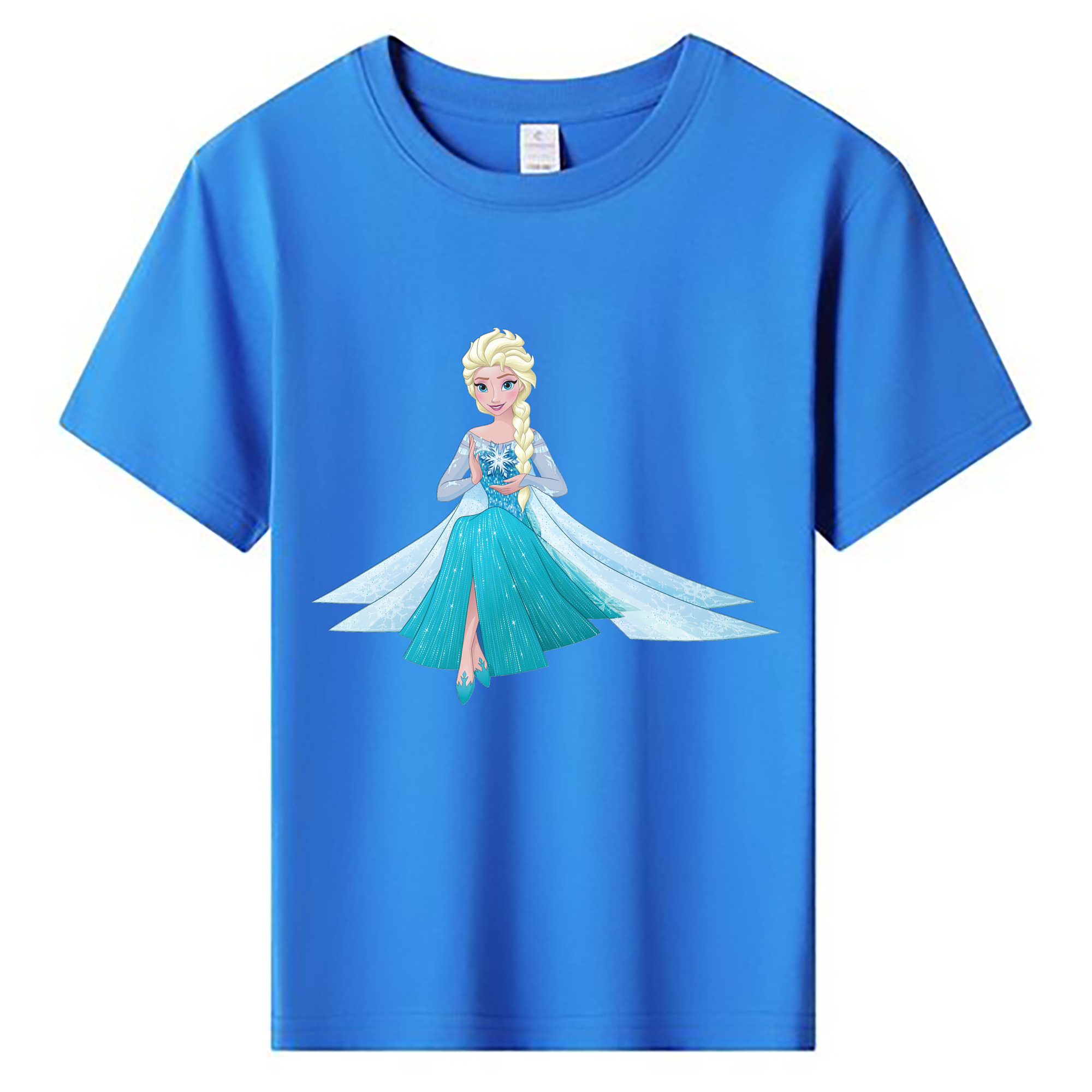 （画像用） アナと雪の女王 アンナ エルサ Frozen Anna Elsa 綿100％キッズTシャツ（フロントプリント）